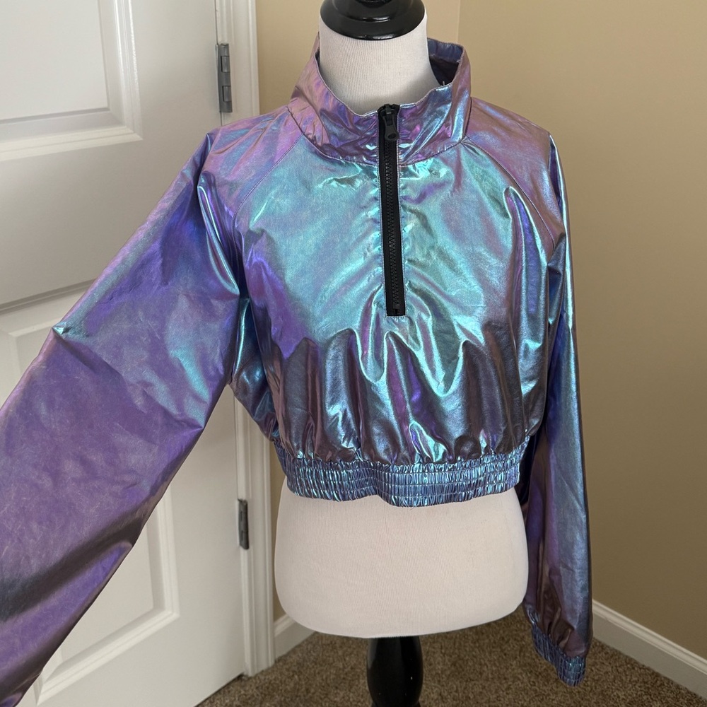 Iridescent Cropped Jacket/Top - Picture 2 of 9